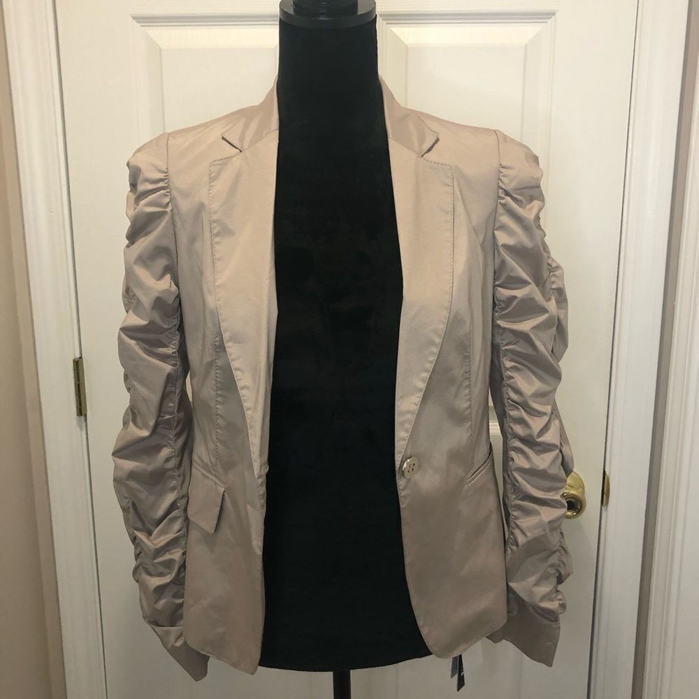 NWT Girdear tan taupe button front blazer jacket - Picture 12 of 12